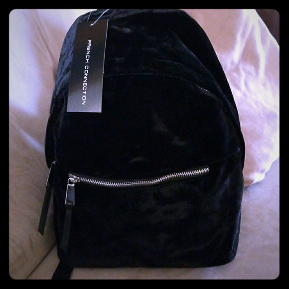 French Connection Handbags - French Connection mini backpack velvet